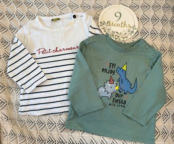 Lot de 2 tshirts 9 mois