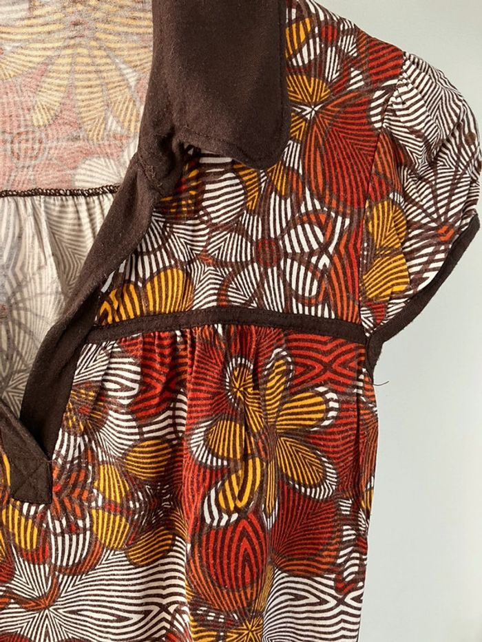 T shirt fleuri Promod taille 3 - photo numéro 2