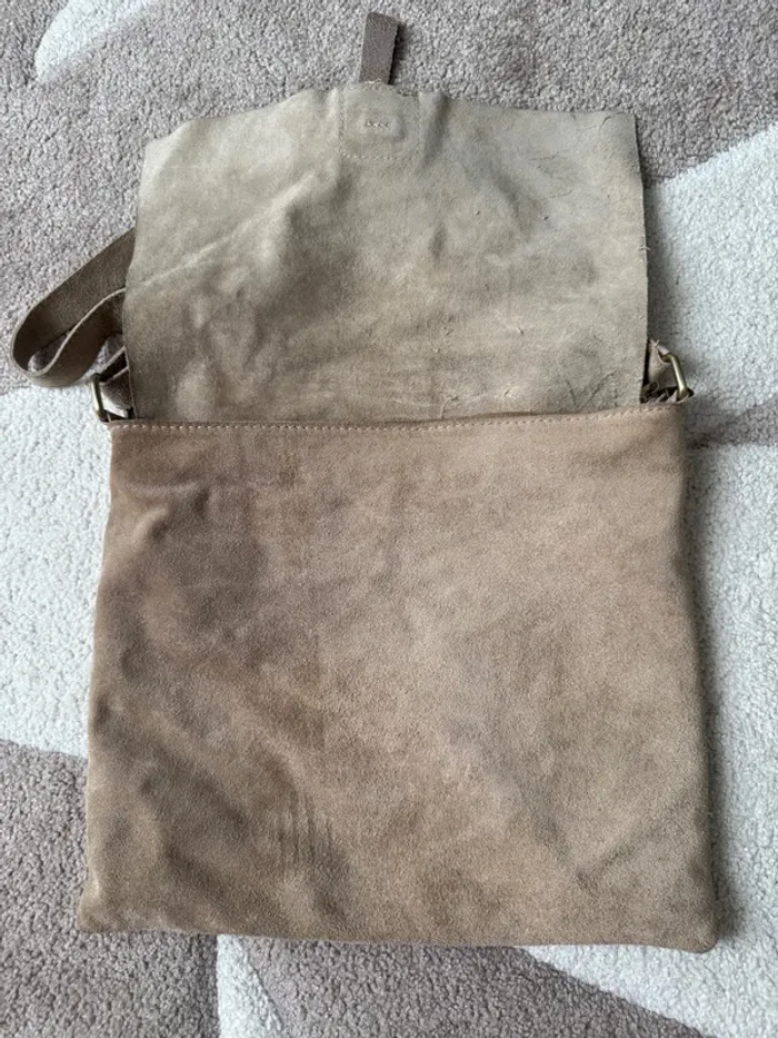 Sac bandoulière en cuir véritable – style militaire - photo numéro 2