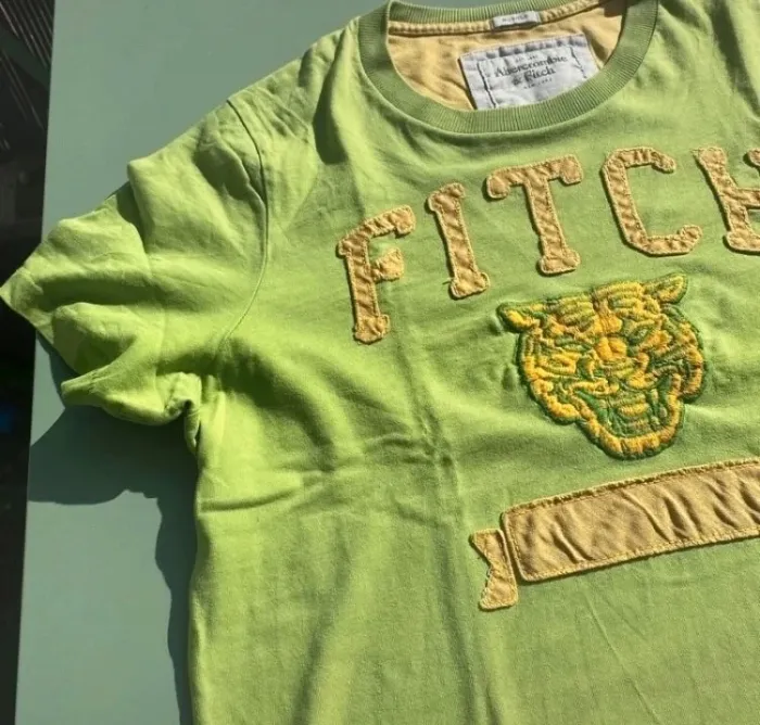 T-shirt vert jaune Abercrombie XL - photo numéro 2