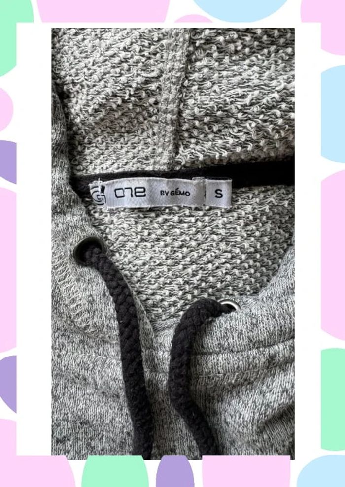 Sweat à capuche gris Gémo - photo numéro 4
