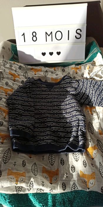 Pull bleu et traits blancs creeks