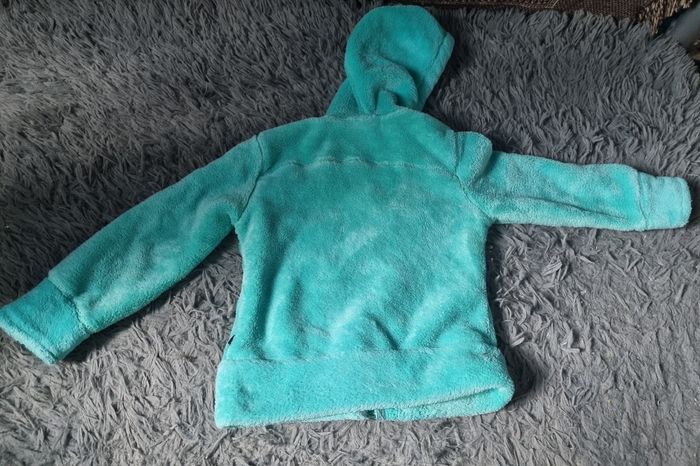 Veste zippée polaire avec capuche vert menthe 4ans - photo numéro 7