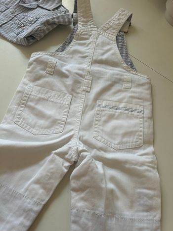 Salopette longue plus sa chemise Sergent Major 9 mois