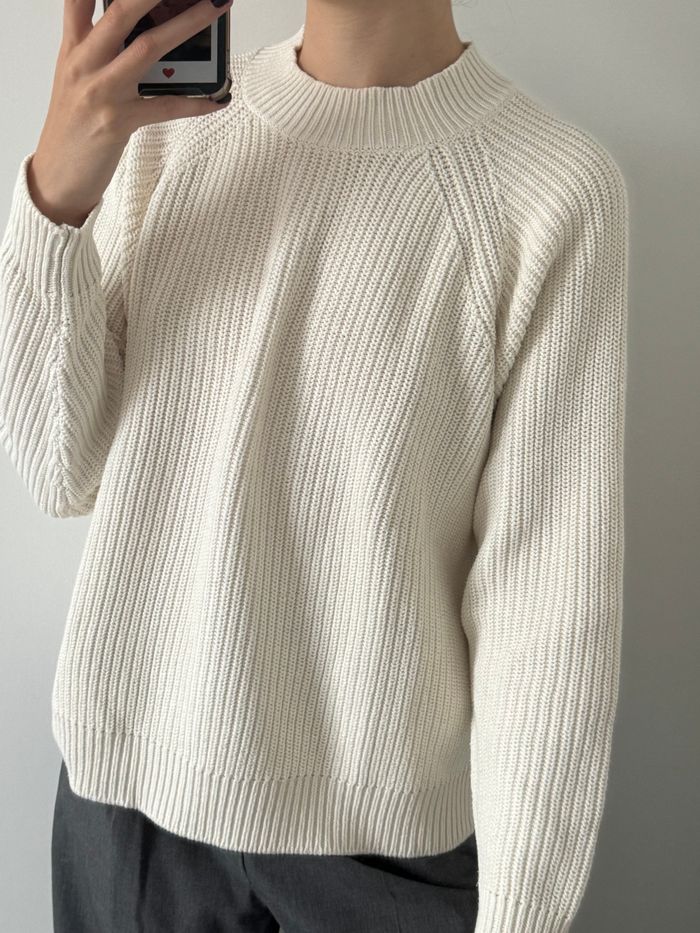 Pull côtelé blanc H&M - photo numéro 2