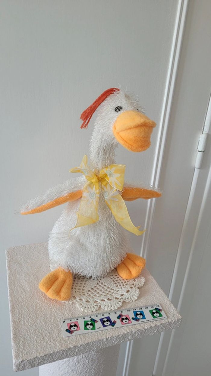 Jouet peluche oie décorative - vintage