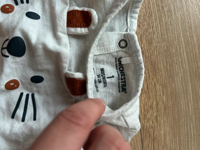 Ensemble pantalon t-shirt manches longues lapin 1 mois - photo numéro 5