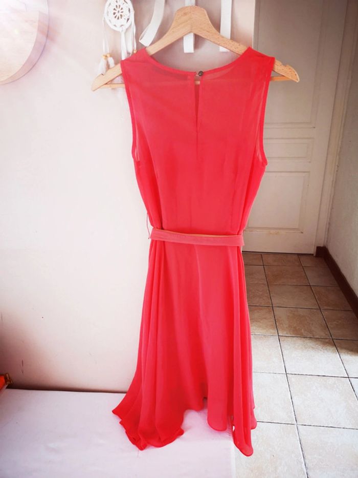 Robe corail avec ceinture - photo numéro 2