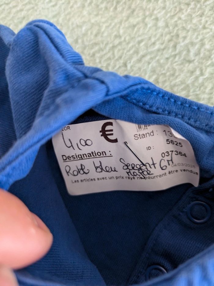 Robe bleu sergent major 6 mois - photo numéro 2