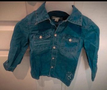 Chemise en jeans garçon mes petits cailloux 18 Mois neuve