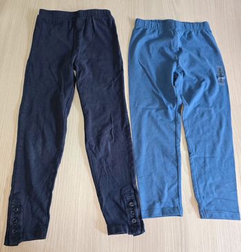 2 leggings bleu 8 ans
