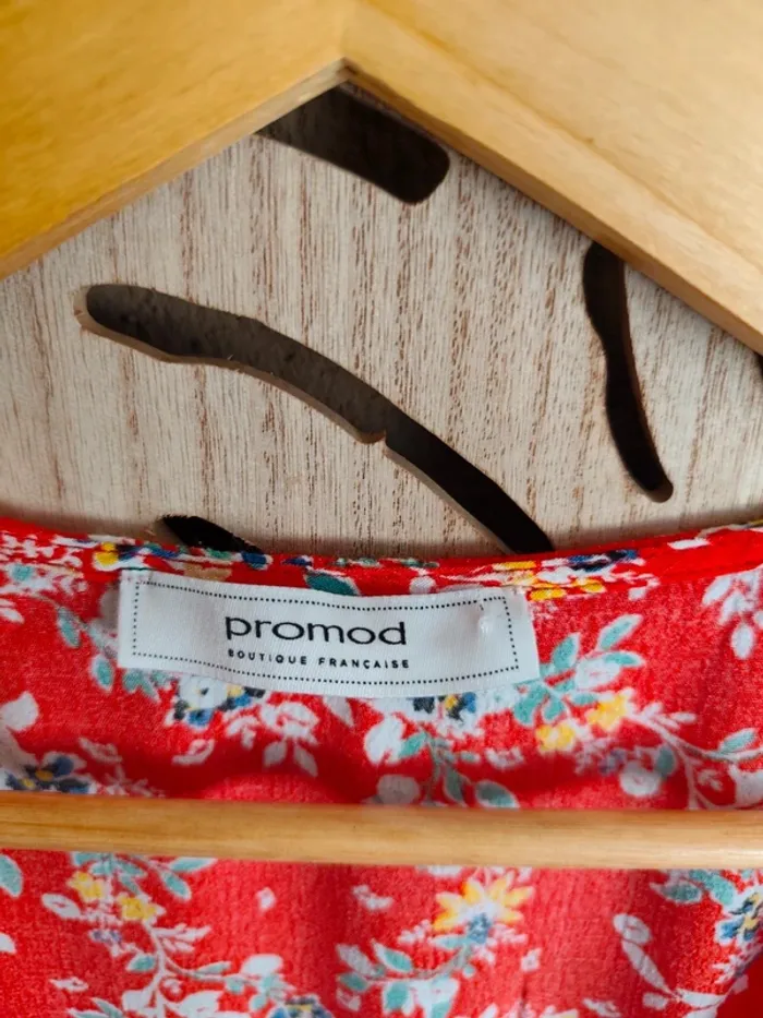 Robe mini  fluide imprimée fleurie Promod - photo numéro 10