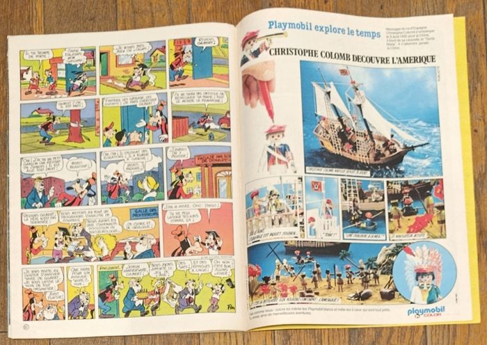 Ancien Journal de Mickey avec cadeau Dossier la mer Poster + vignettes N°1466 1980 vintage - photo numéro 9