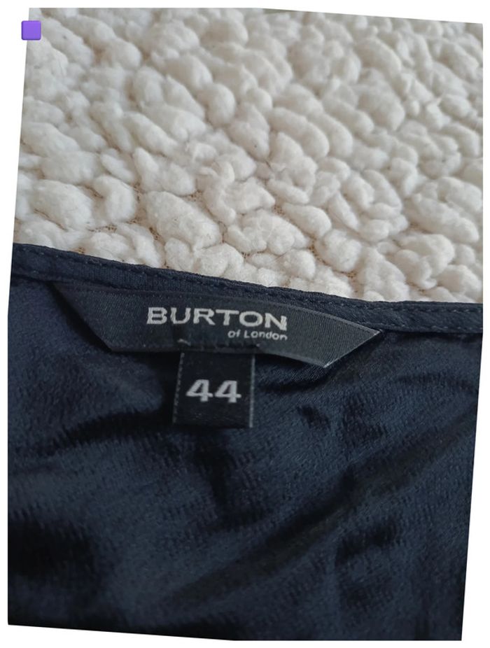 Haut col benitier sans manches noir bleuté fluide Burton, sexy classic - photo numéro 2