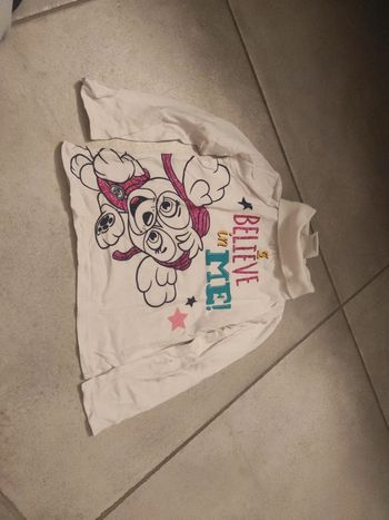 Tee shirt manches longues col roulé 5 ans pat patrouille