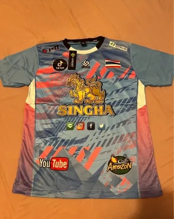 🔵 Maillot Thaïlandais 🇹🇭 SINGHA – bleu – taille L – neuf avec étiquette