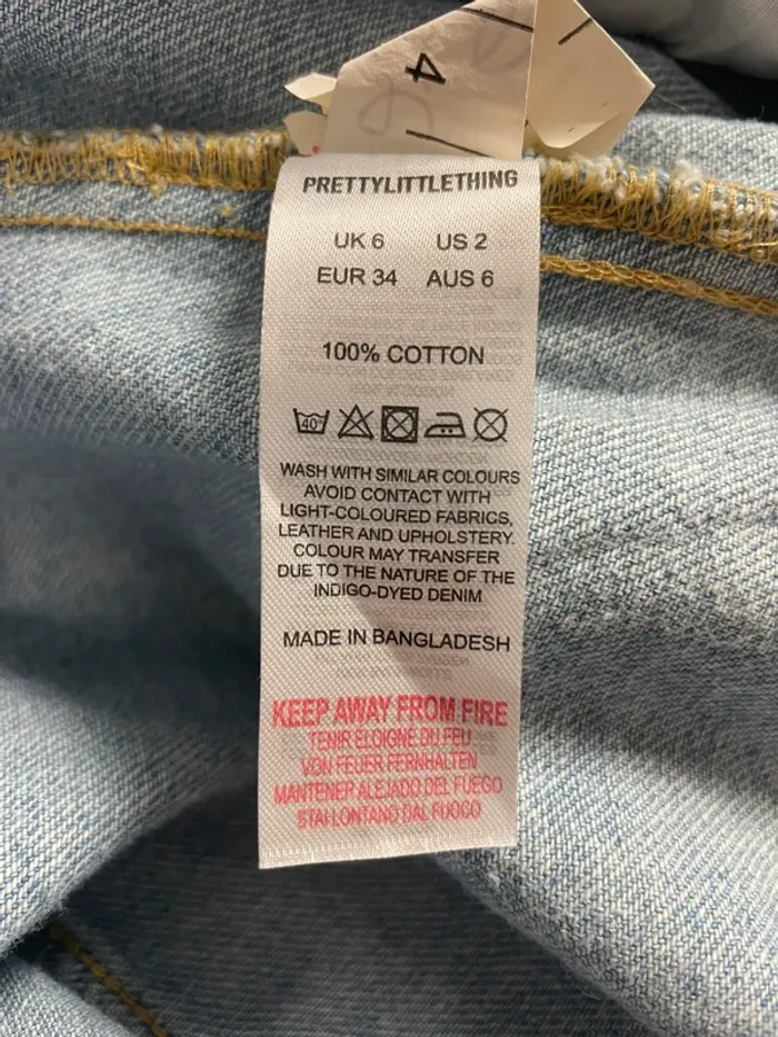 Veste en jean oversize PrettyLittleThing – taille 34 A773 - photo numéro 7