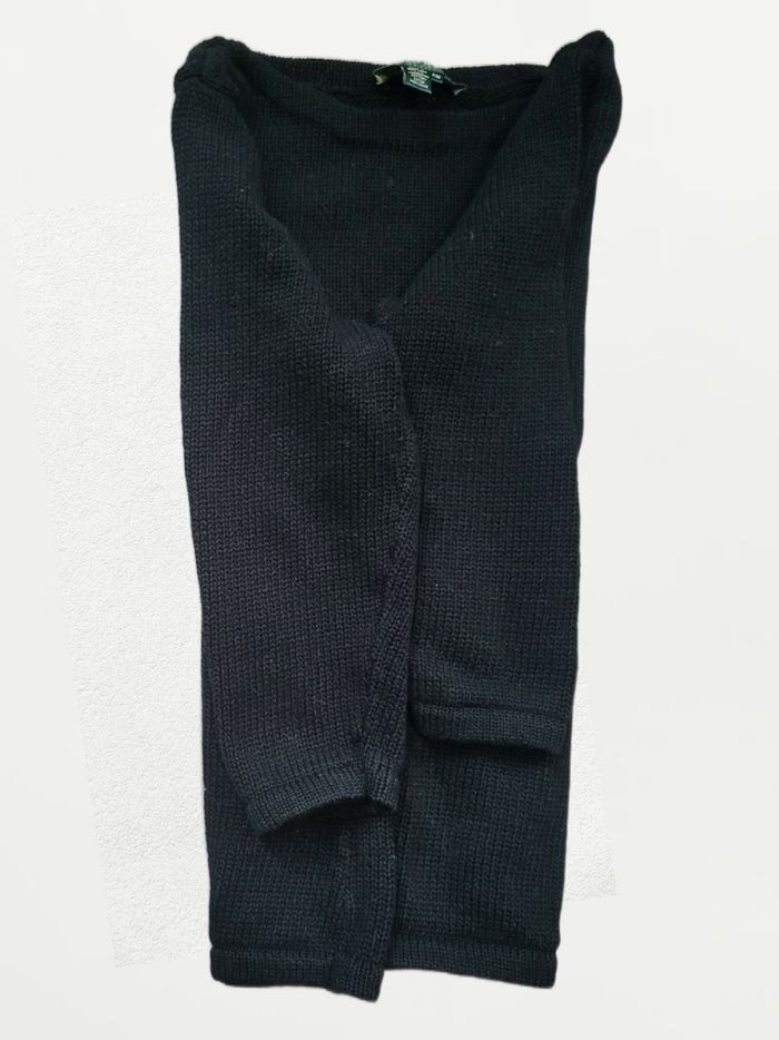 🖤 Pull femme Ralph Lauren – Noir – Manches 3/4 – 100 % coton – Taille M - photo numéro 7
