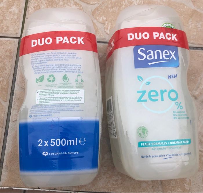 Lot de 4 Gels douche Hypoallergénique Peaux normales 0% SANEX neufs dans emballage - photo numéro 3