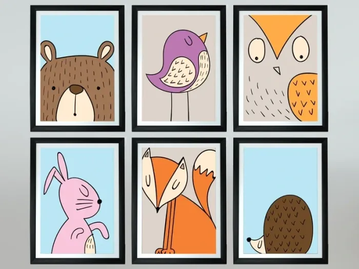 Affiches “Forêt Colorée” pour chambre enfant - photo numéro 3