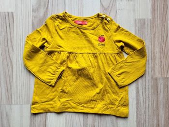 T-shirt manche longue jaune moutarde