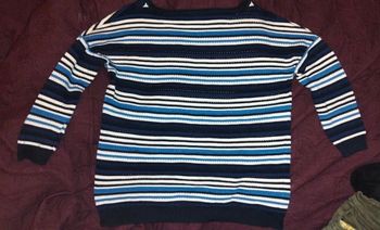 Pull manches 3/4 à rayures