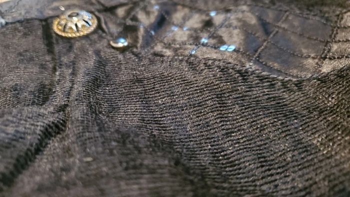 Jean Noir Strié Coupe Droite Estensivo - Taille 38: Confort et Élégance Scintillante - photo numéro 10