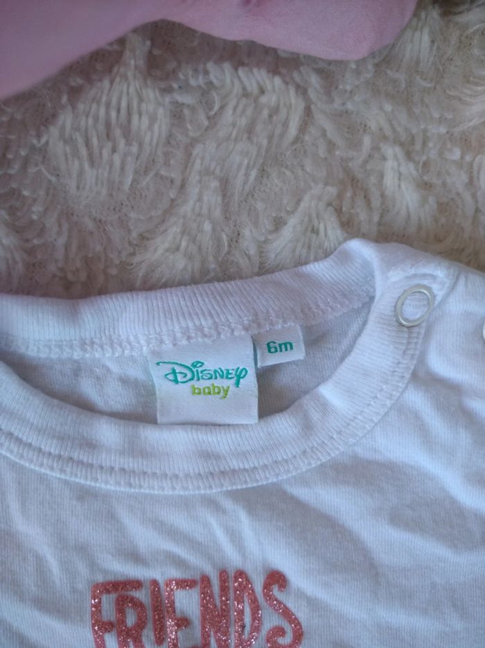 Ensemble été (tee shirt+short) Fille 6 mois Minnie Daisy Disney Baby 100% coton - photo numéro 5