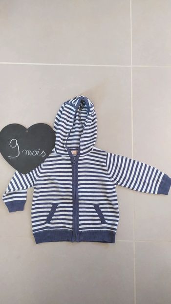Gilet rayé zippé