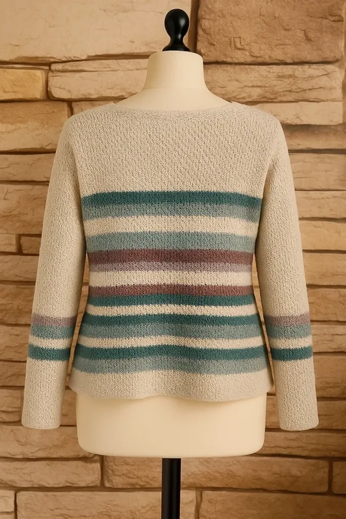 🌸Pull laine tons bleu Taille 40/42🌸 - photo numéro 2