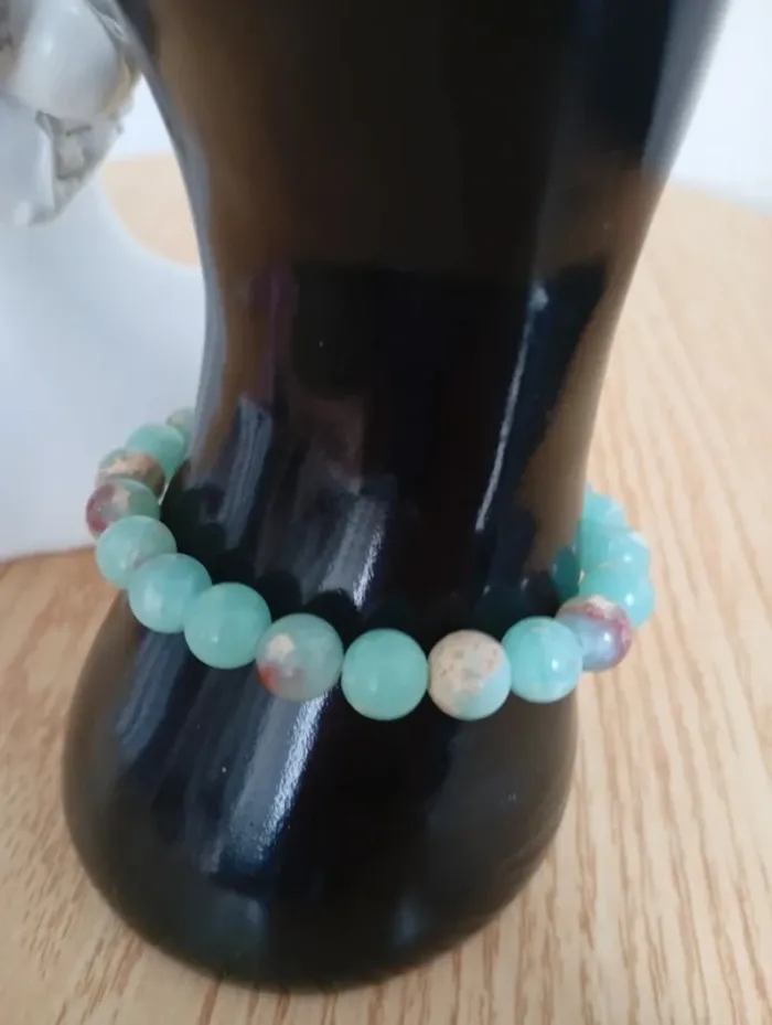 Solde 💝 Shoushan turquoise bracelet en pierres naturelles Lithothérapie - photo numéro 2