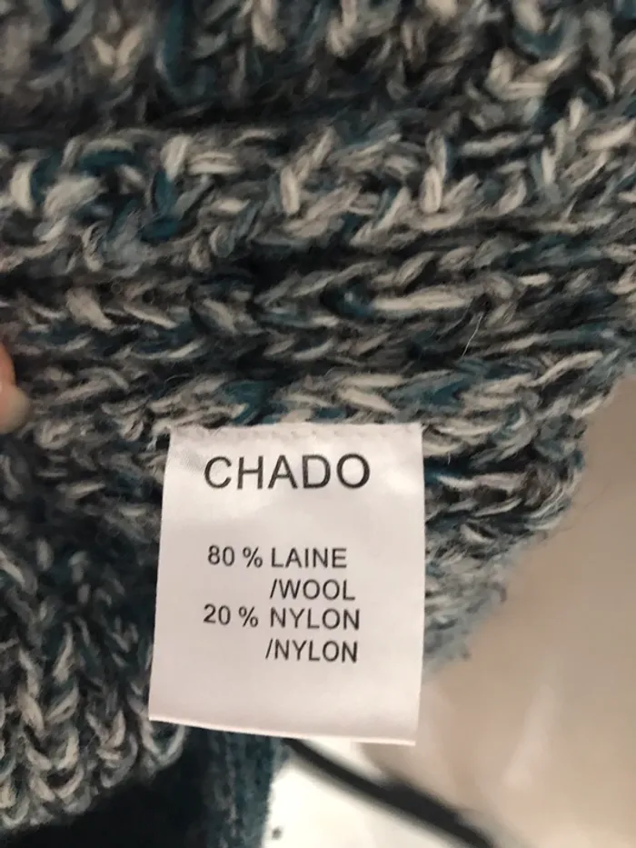 Gilet hiver laine sans manches avec ceinture - photo numéro 4
