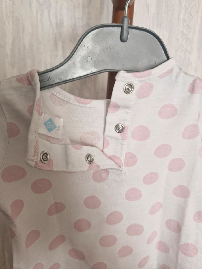 T-shirt manches longues bébé 3 mois Tex baby Coton - photo numéro 4