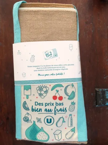Sac isotherme en jute neuf