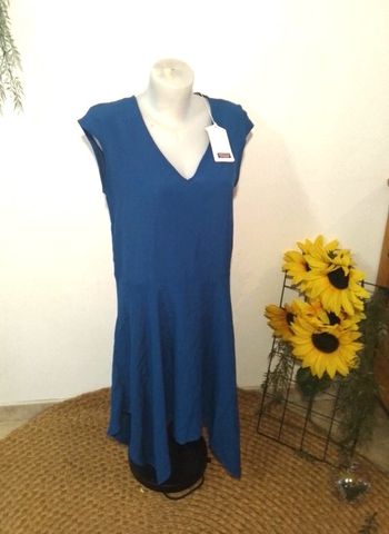 robe doublée taille 42 - viscose/lin- comptoir des cotonniers neuve