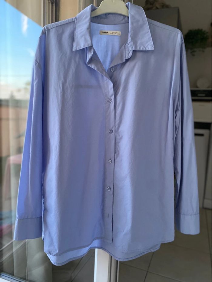 Chemise oversize bleu Pull & Bear 36 - photo numéro 2