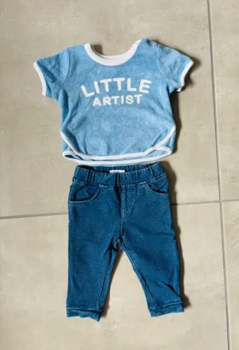 Magnifique ensemble bébé Bout’chou 6 mois neuf