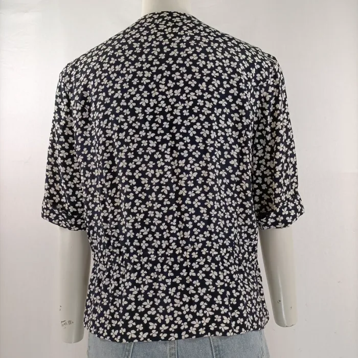 Ensemble vintage fleuri Paris 100 % viscose, jupe midi et veste boutonnée Betty Barclay 42 A1134 - photo numéro 14