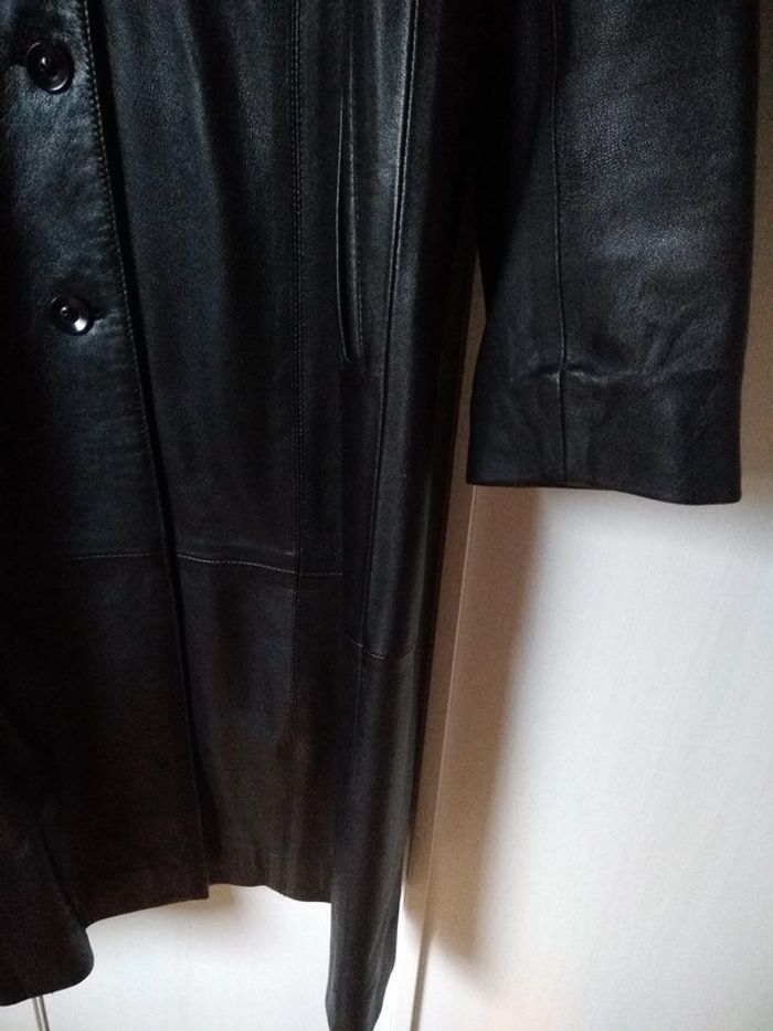 Manteau long en cuir - photo numéro 6