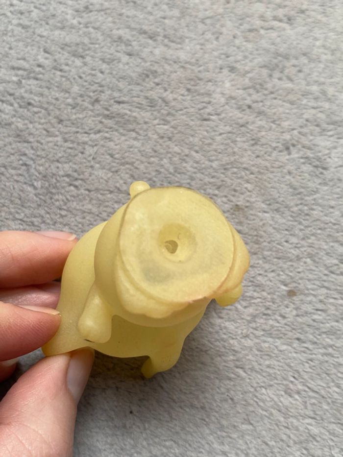 Lot de 2 anciennes figurines vintage luminou éléphant et lapin - photo numéro 12