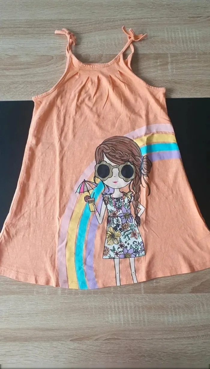 Lot de 2 robes bretelles 5 ans - photo numéro 2