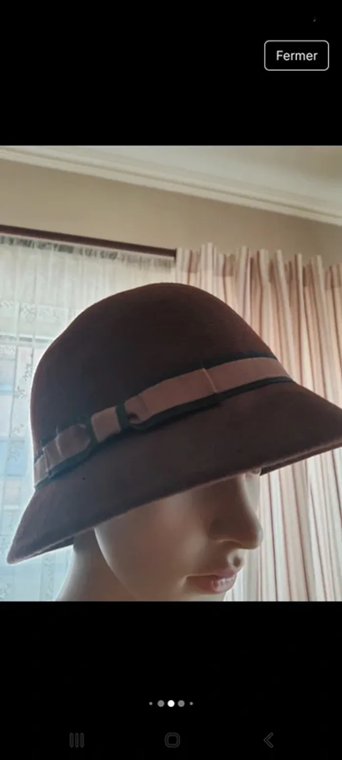 Chapeaux femme marron Veritas en laine 56cm - photo numéro 5