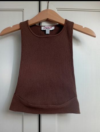 Crop top chocolat