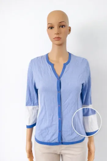 Gilet Camaïeu bleu taille 3 L manches 3/4
