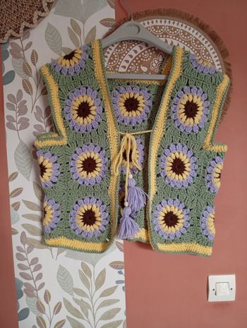 gilet sans manches au crochet
