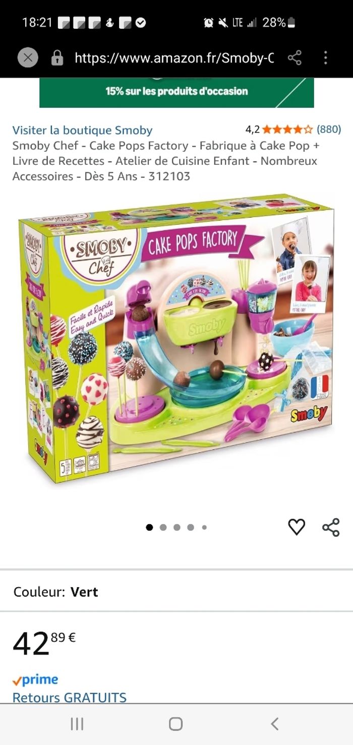 Cake Pops Factory Smoby 312103 Neuf. - photo numéro 2