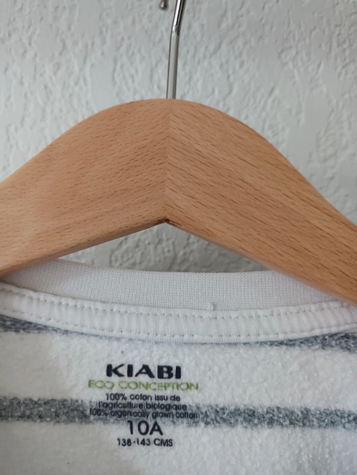 Joli sweat rayé intérieur polaire 8 / 10 ans - photo numéro 2