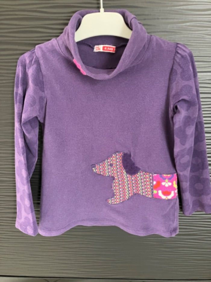 Pull violet DPAM 4 ans