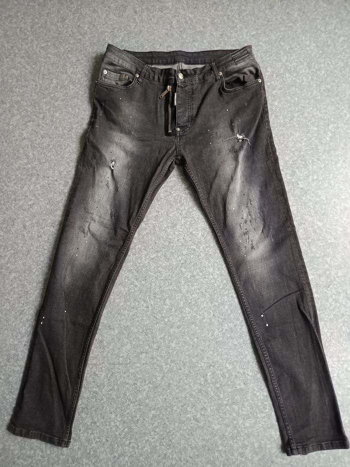 Pantalon jeans noir homme Dsquared2 taille 54 - photo numéro 2