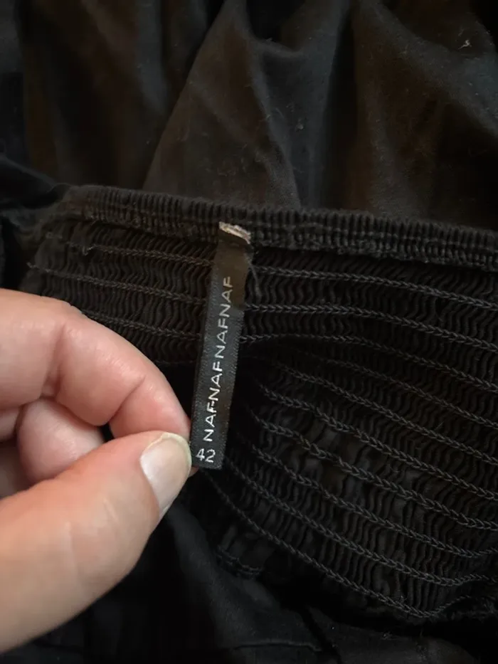 Robe babydoll noire Naf Naf taille 42 - photo numéro 4